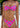 Ruched Bandeau Top (Electric Bloom)